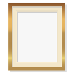 Glossy golden frame decoration PNG Design