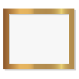 Moldura de retângulo dourado brilhante Transparent PNG