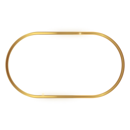 Golden round frame on transparent background PNG - Similar PNG