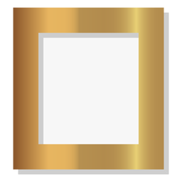 Glossy solid golden frame PNG Design