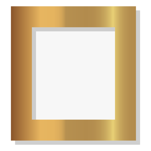 Glossy solid golden frame PNG Design