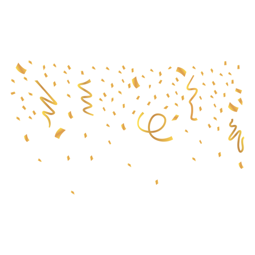 confete dourado Desenho PNG