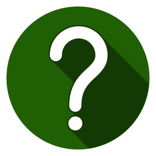 Green circle question mark icon PNG Design