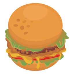 Comida de ícone de hambúrguer Comida de ícone de hambúrguer