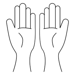 Handmassage Schlaganfall Symbol PNG-Design