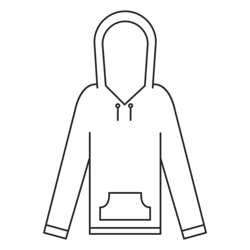Icono de trazo de sudadera con capucha Diseño PNG