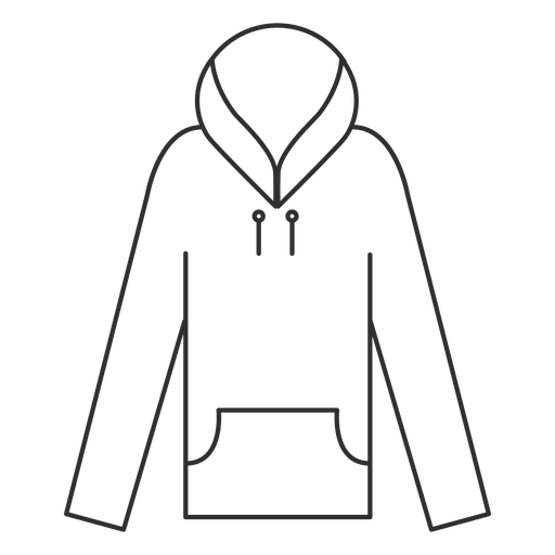 Hoodie Strichsymbol PNG-Design