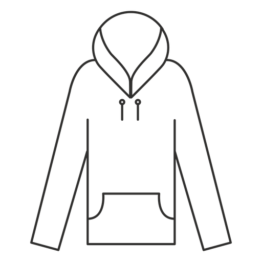 Icono de trazo de sudadera con capucha Diseño PNG