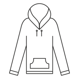 Langarm Hoodie Strich Symbol PNG-Design