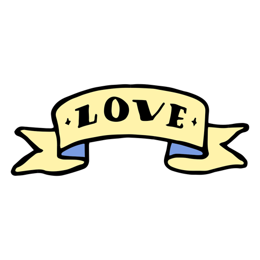 Liebe Band Vintage Tattoo PNG-Design