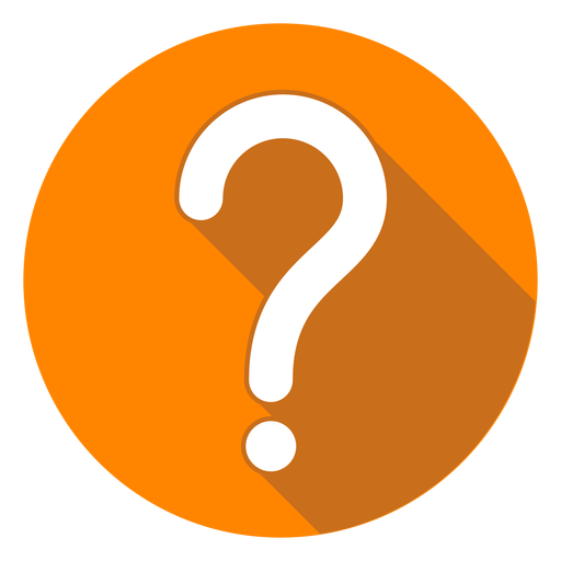 Orange circle question mark icon PNG Design