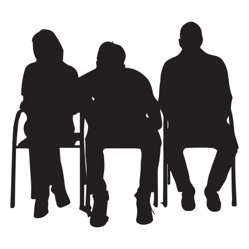 People sitting on chair silhouette - Transparent PNG & SVG vector file