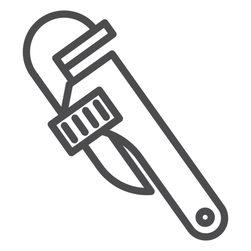 Pipe wrench stroke icon