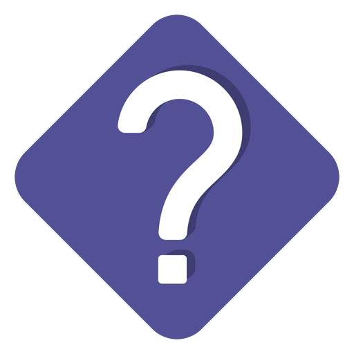 Purple square question mark icon PNG Design