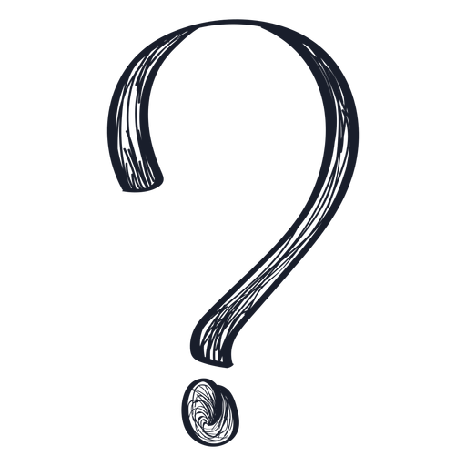 Question mark drawing PNG Design