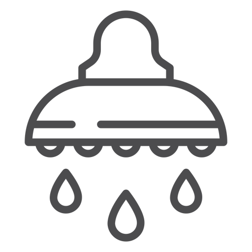 Icono de trazo de cabezal de ducha Diseño PNG
