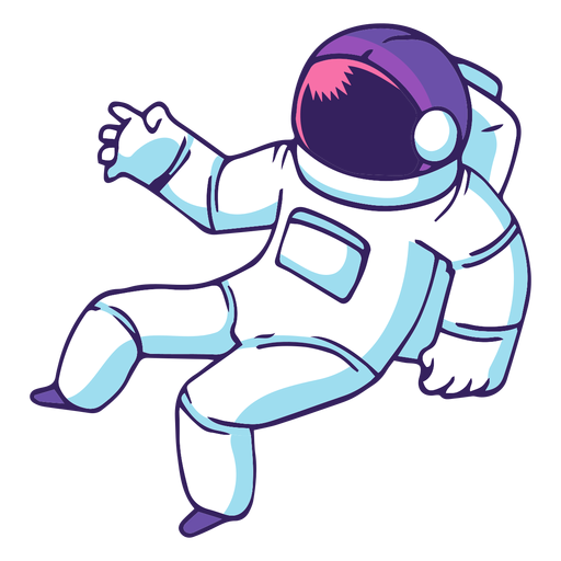 Dibujos animados de astronauta espacial Diseño PNG