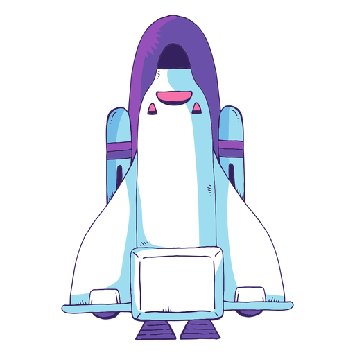 Space shuttle cartoon icon