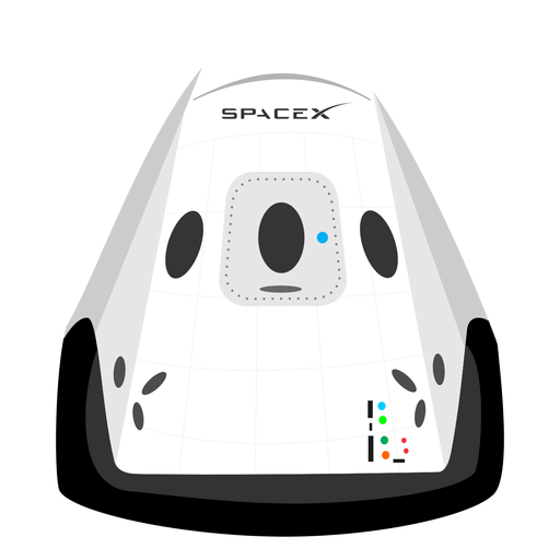 Spacex-Raumfahrzeugsymbol PNG-Design