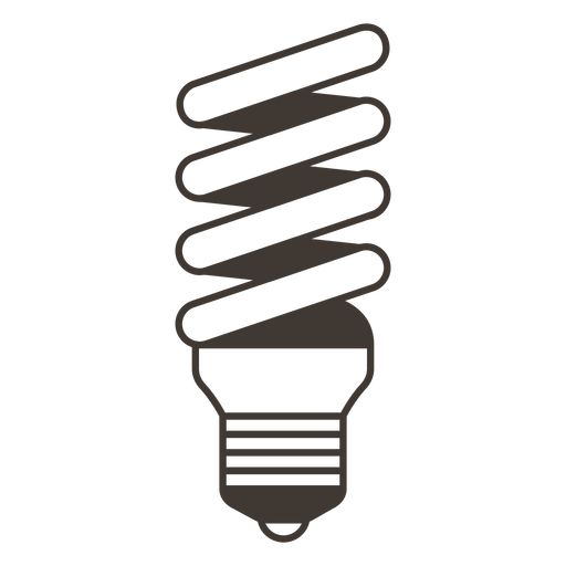 Spiral light bulb stroke icon PNG Design