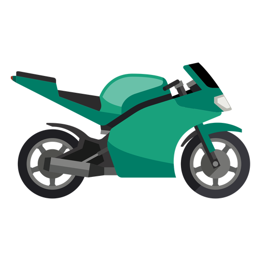 Desenho simples moto esportiva alta velocidade fundo transparente