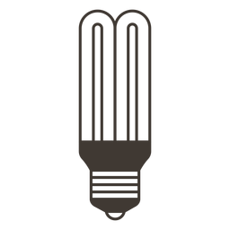 Stick light bulb stroke icon PNG Design