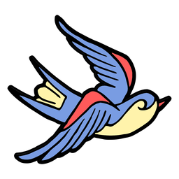 Schlucken Sie Vogel Vintage Tattoo PNG-Design