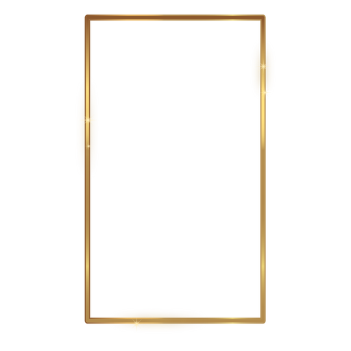 Thin Rectangle Golden Frame Transparent Png And Svg Vector File