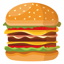 Ícone de cheeseburger triplo
