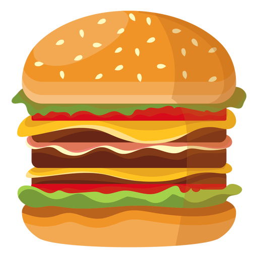 Triple cheeseburger icon - Transparent PNG & SVG vector file