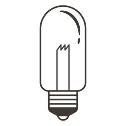 Icono de trazo de bombilla tubular Diseño PNG Transparent PNG
