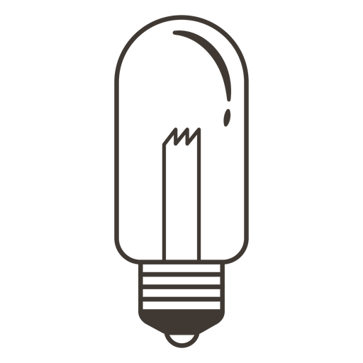 Röhrenförmiges Glühbirnenhub-Symbol PNG-Design
