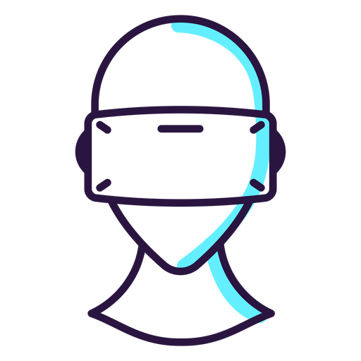 Icono de casco de realidad virtual Diseño PNG