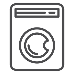 Plomería de icono de trazo de lavadora Diseño PNG