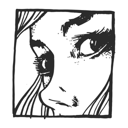 Woman face vintage tattoo PNG Design