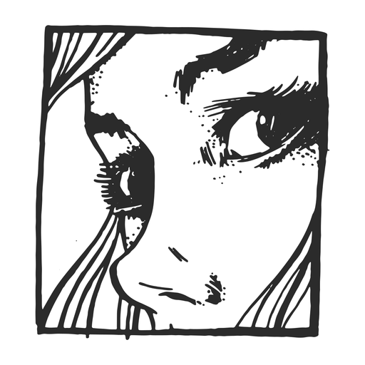 Woman face vintage tattoo PNG Design