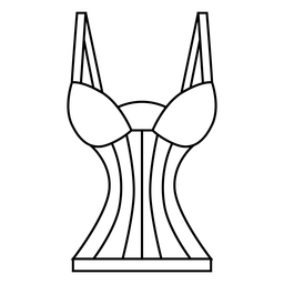 Icono de trazo de sujetador de corsé de mujer Diseño PNG