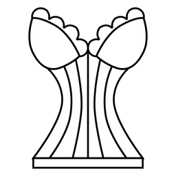 Icono de trazo de corsé de mujer Diseño PNG