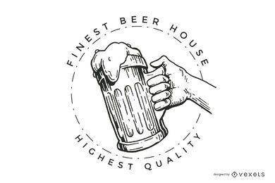 Diseño de logotipo de casa de cerveza