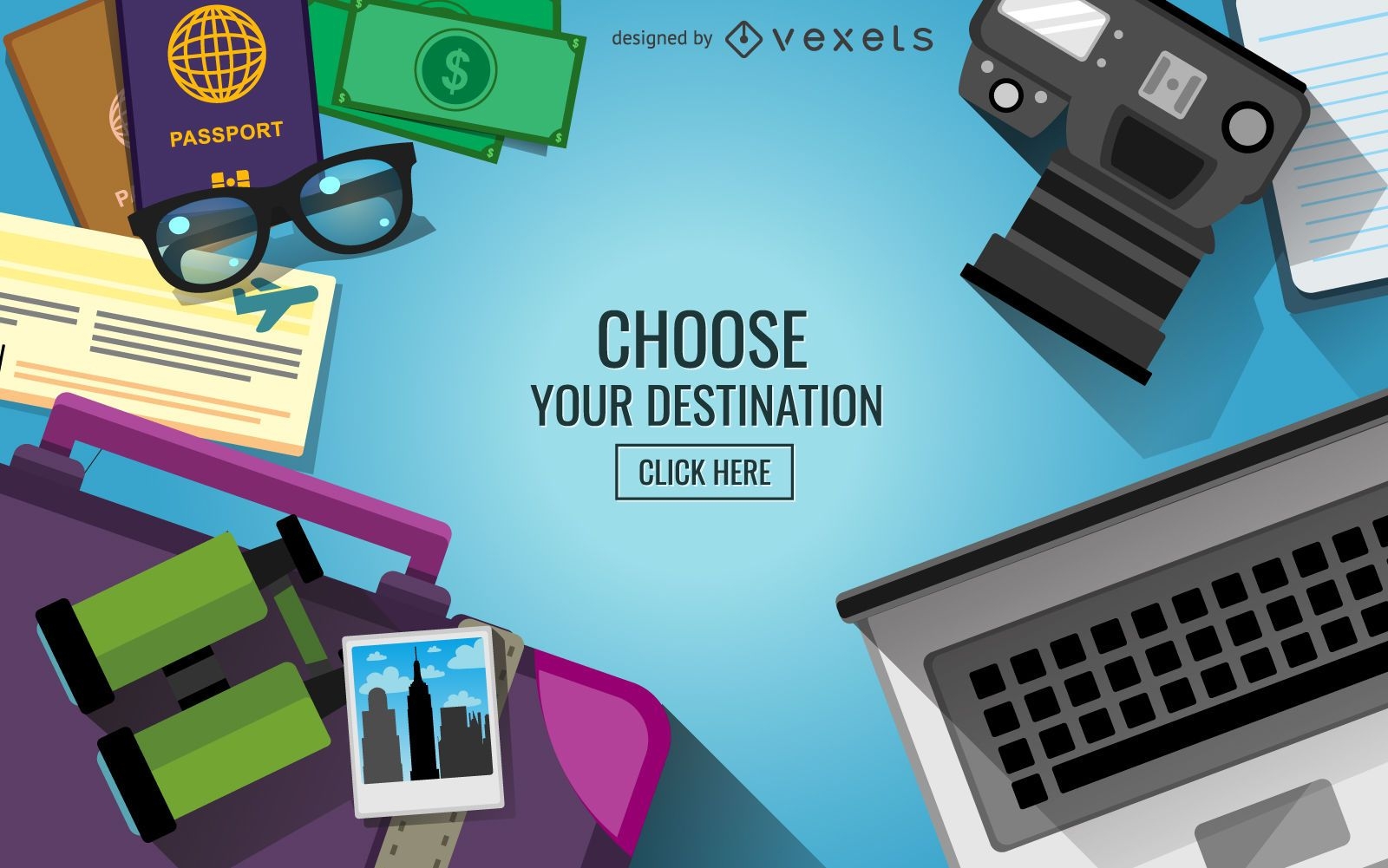 Choose your destination travel banner
