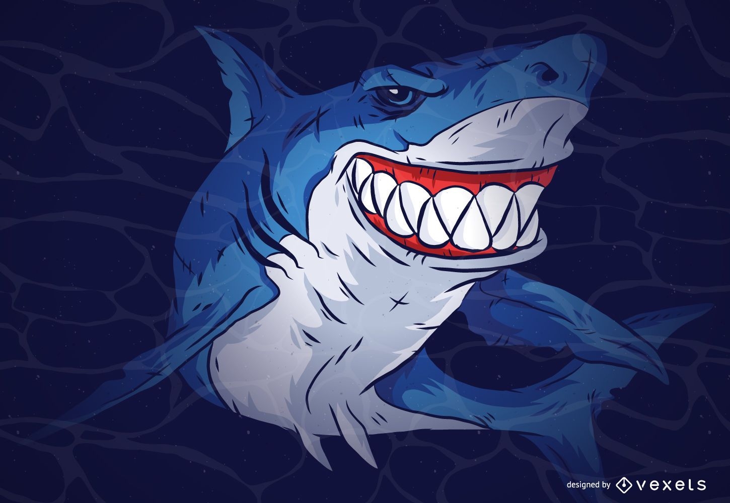 Shark cartoon illustration