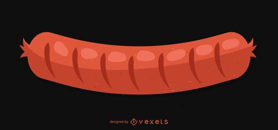 Grilled sausage illustration Grilled sausage illustration