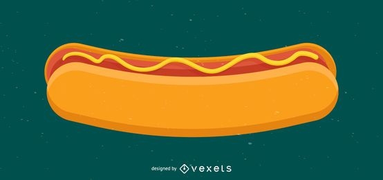 Ilustración de salchicha de hot dog