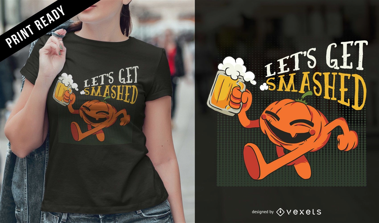 Design de camiseta de cerveja de abóbora