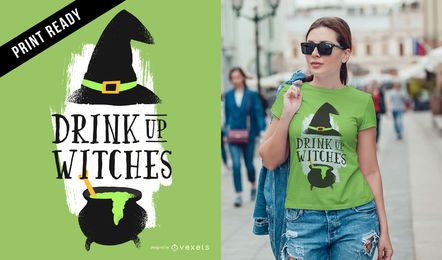 Drink up witches t-shirt design Drink up witches t-shirt design