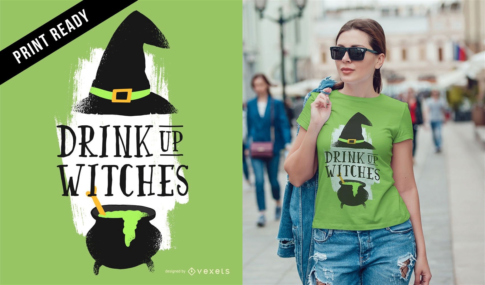 Drink up witches t-shirt design