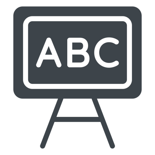 Abc chalkboard flat icon PNG Design