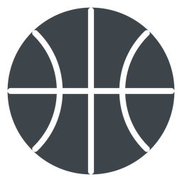 Basketballball flache Schulikone PNG-Design