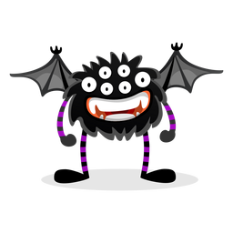 Fledermausspinnenmonsterillustration PNG-Design