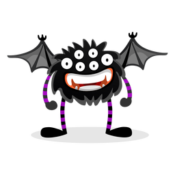 Ilustração de monstro aranha morcego Desenho PNG